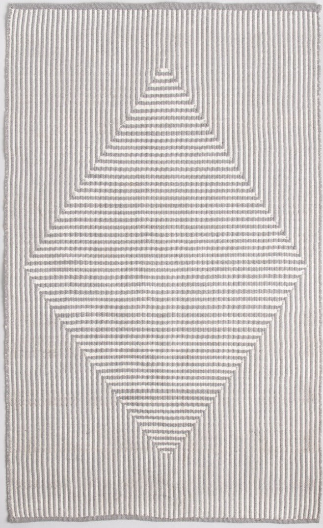 Soft Denver Grey And Ivory Modern Rug