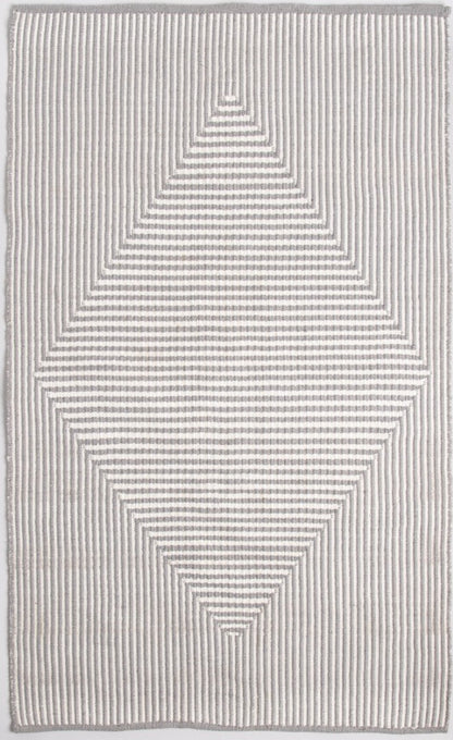 Soft Denver Grey And Ivory Modern Rug