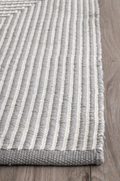 Soft Denver Grey And Ivory Modern Rug