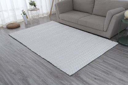 Plush Faux Fur Innis Ivory Rug