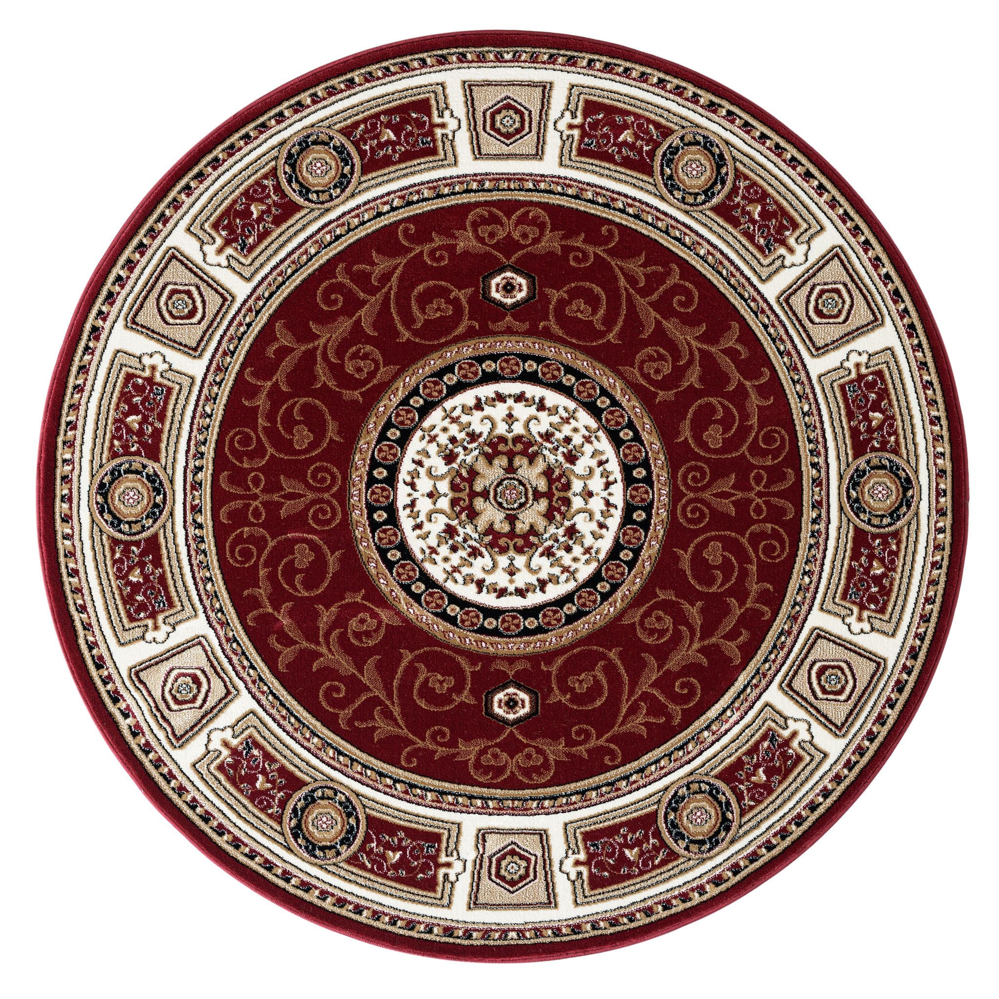 Red Rustic Long Rug Red Round Estate 511 Rug | Rug Queen Australia