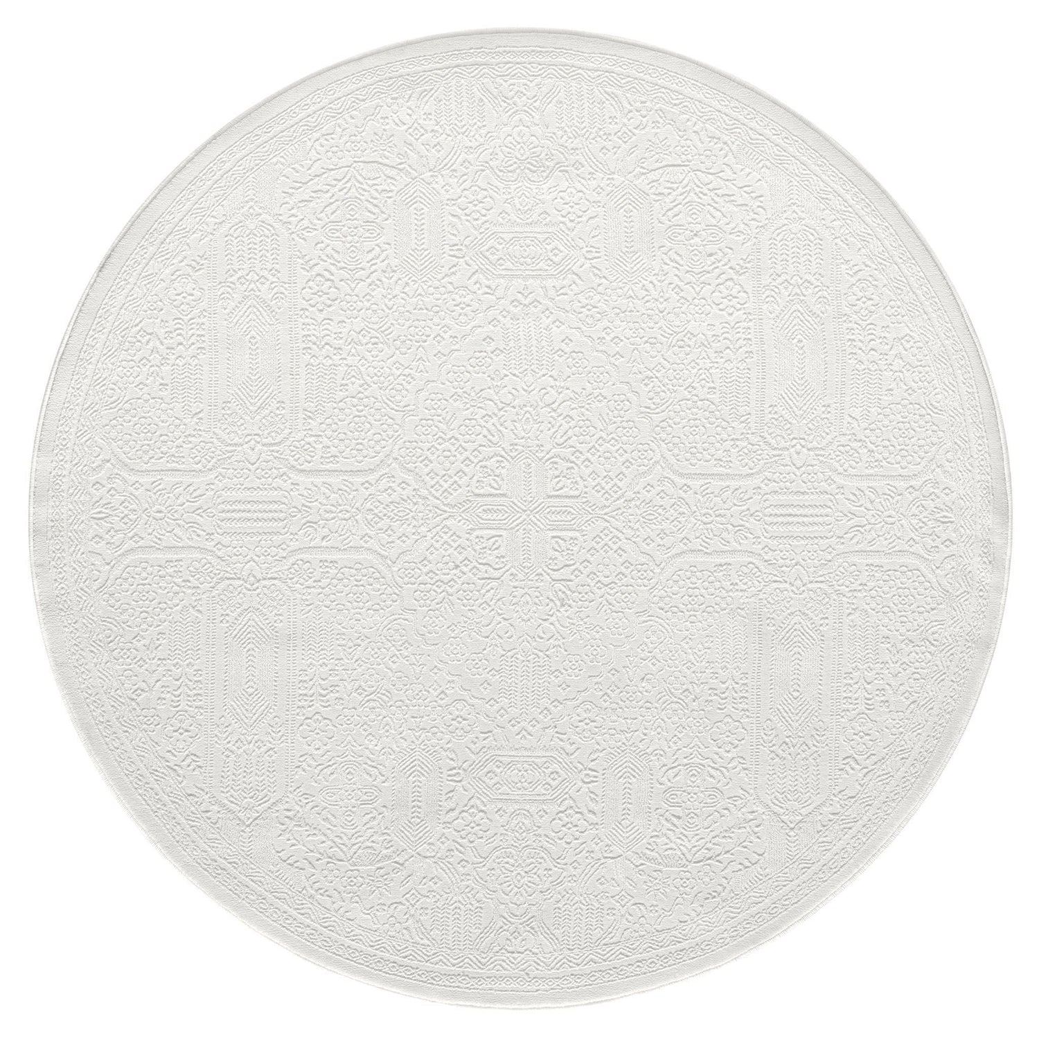 Fable 471 Ivory Round Rug | Rug Queen Australia